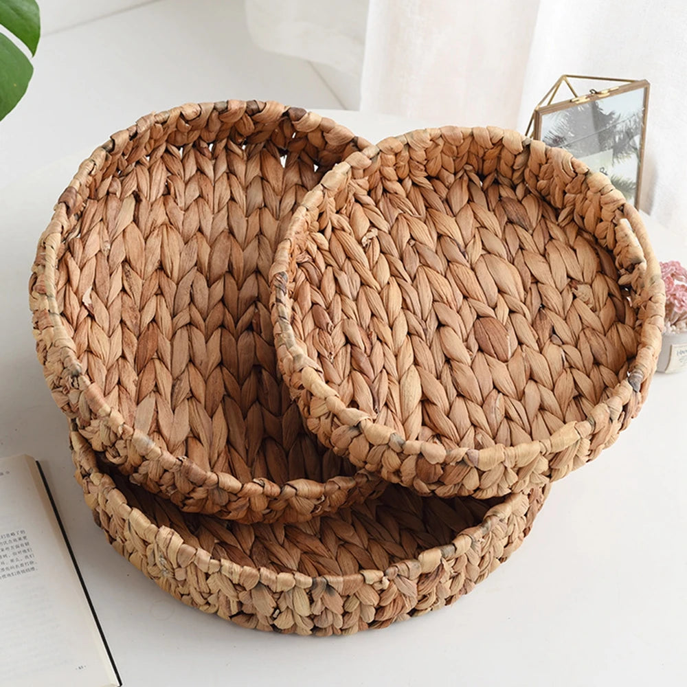 Handwoven Rattan Storage Tray