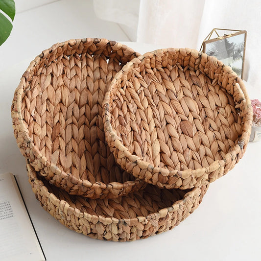 Handwoven Rattan Storage Tray