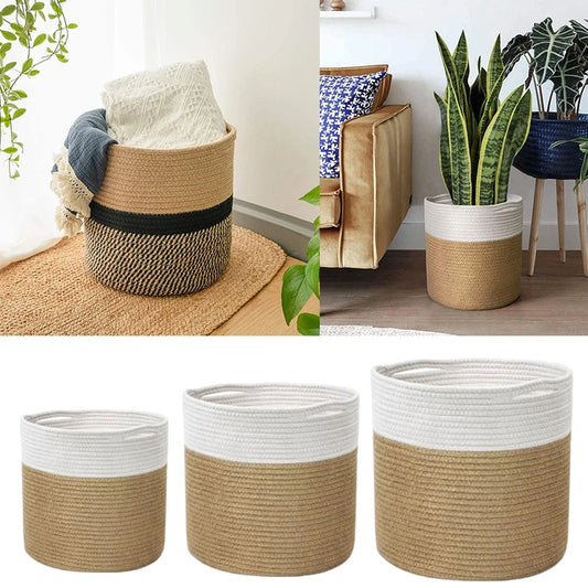 Cotton Rope Woven Baskets