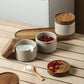 Ceramic Retro Seasoning Jar with Wooden Lid