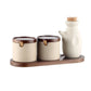 Ceramic Oil Pot & Seasoning Jar with Lid
