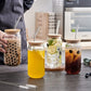 Glass Cup With Lid and Straw